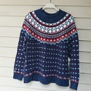 Lands' End Fairisle Sweater Size XL 18 beautiful